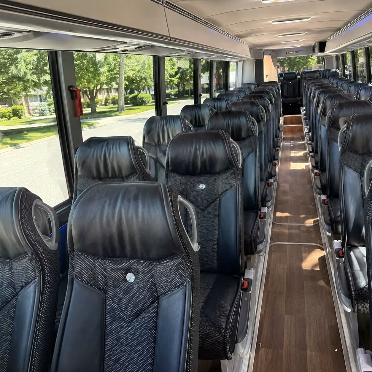 council bluffs charter bus rental interior